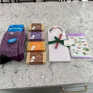 Columbia Maroon and White Knit Socks